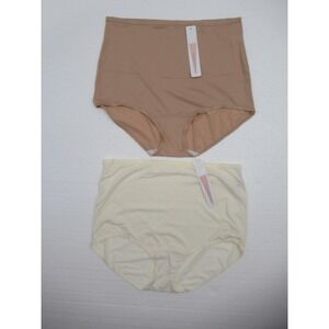 NEW Shadowline Brief Panties Lot Plus Size 3X Beige Ivory Granny 17005